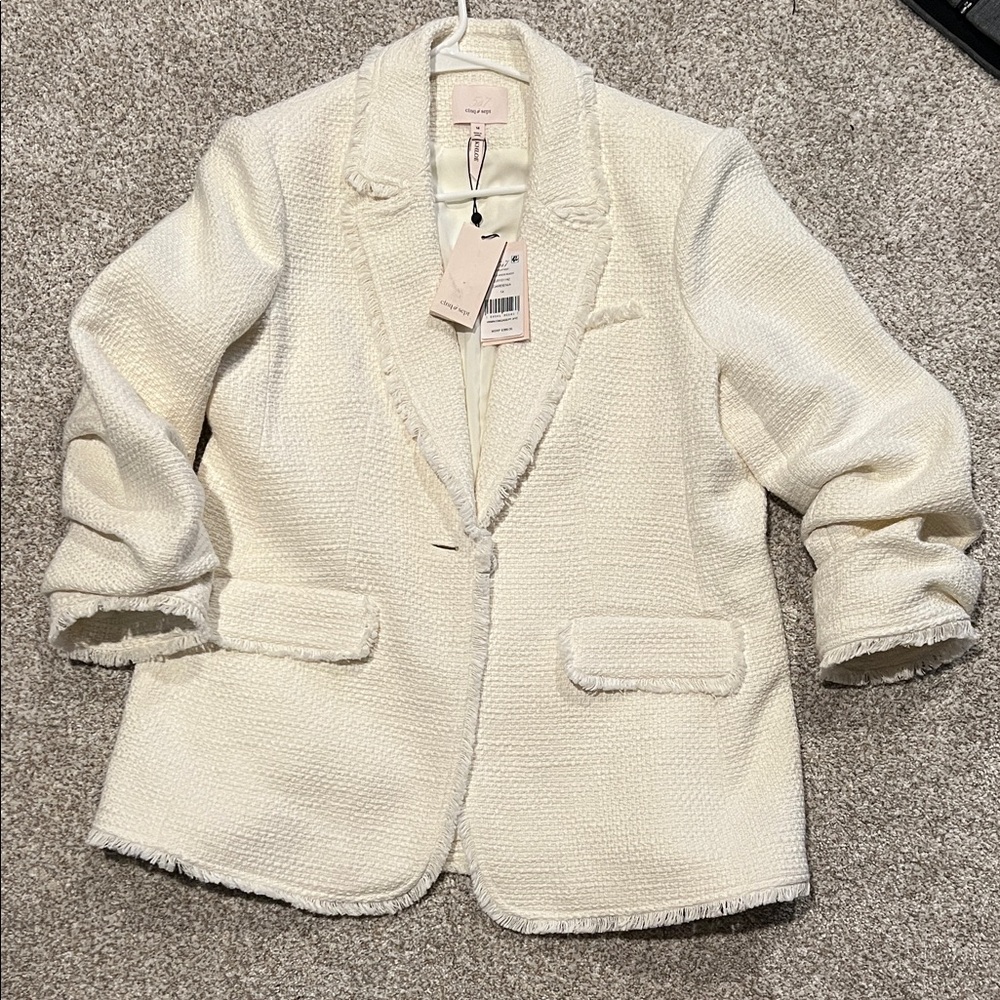 Cinq à Sept Textured Cream Blazer